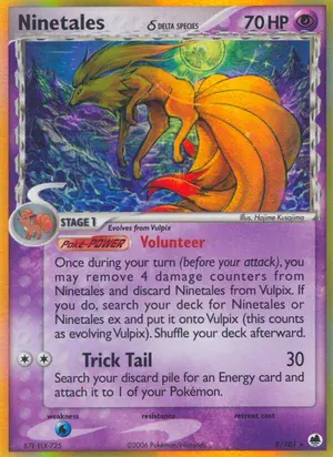 Ninetales Delta Species 8/101, EX Dragon Frontiers