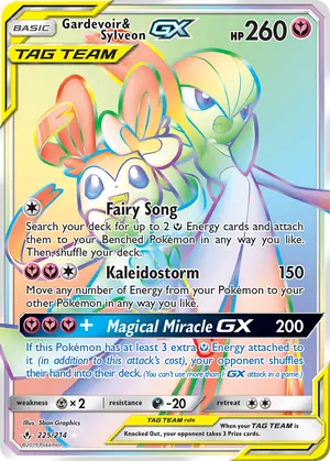 Gardevoir and Sylveon GX Secret 225/214, SM - Unbroken Bonds
