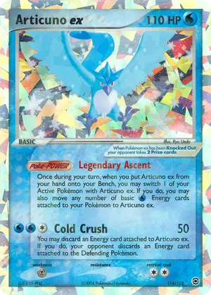 Articuno ex 114/112, EX FireRed & LeafGreen