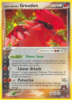 Team Magmas Groudon 9/95, EX Team Magma vs Team Aqua