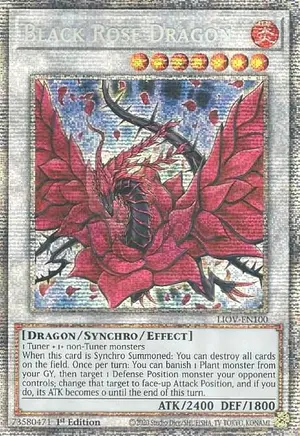Black Rose Dragon Starlight Rare LIOV-EN100, Lightning Overdrive
