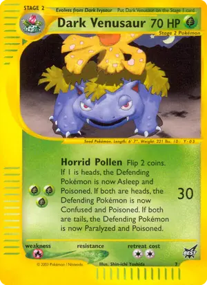 Dark Venusaur 7 007/009, Best of Promos