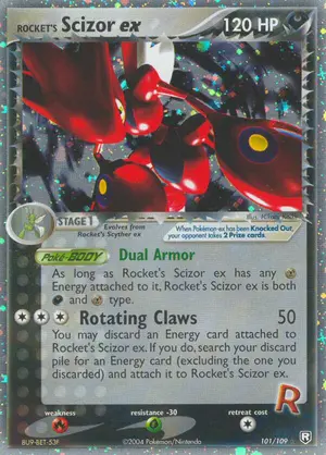 Rockets Scizor ex 101/109, EX Team Rocket Returns
