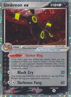 Umbreon ex 112/115, EX Unseen Forces
