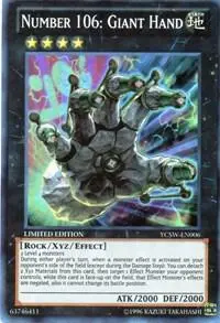 Number 106 Giant Hand YCSW-EN006, Yu-Gi-Oh! Championship Series Prize Cards