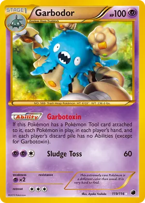 Garbodor 119 Secret Rare 119/116, Plasma Freeze