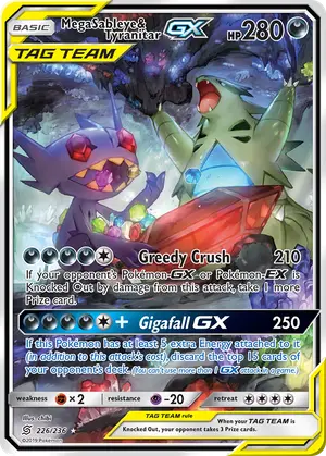 Mega Sableye & Tyranitar GX 226, Unified Minds