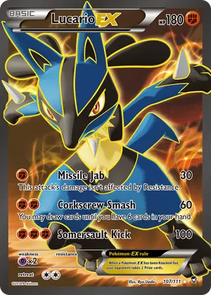 Lucario EX 107, Furious Fists