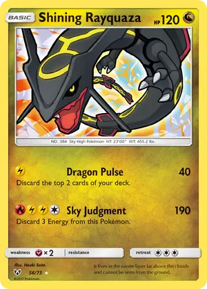 Shining Rayquaza 56/73, Shining Legends