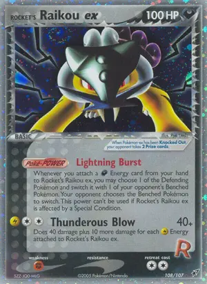 Rockets Raikou ex 108/107, EX Deoxys